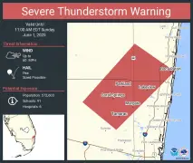 LIVE RADAR: Severe thunderstorm warning expires for parts of Broward County