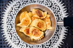 The pierogi is having an identity crisis. And it's delicious